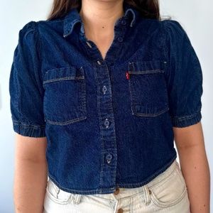 Levi's Crop Jean Button-Down Shirt